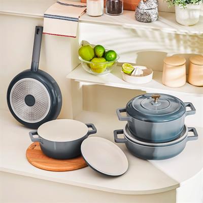 Emsan Blue Royal 7 Parça Tencere Seti