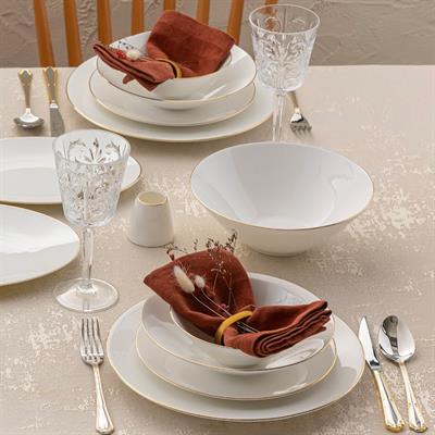 Emsan Fıne Bone Elmıra Gold 59 Prç.yemek Takımı