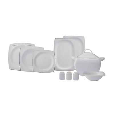 Emsan Fine Bone Zencerek 60 Prç Kare Yemek Takımı