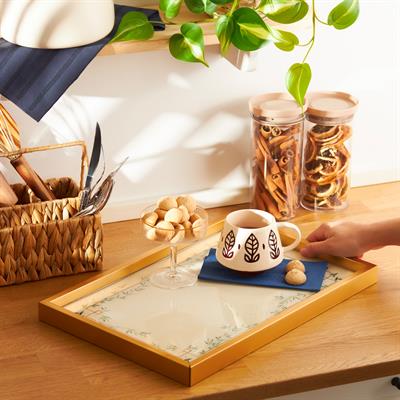 Emsan Foresta Tepsi Gold 31x46 Cm