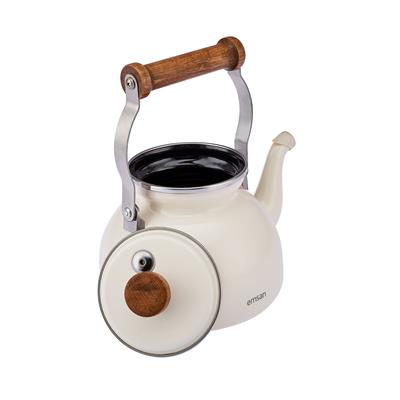 Emsan Royal Emaye Demlik Krem