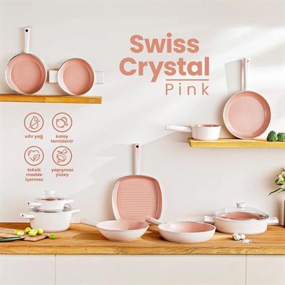 Emsan Swıss Crystal 20 Cm Derin Tencere Pembe
