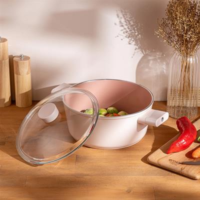 Emsan Swıss Crystal 20 Cm Derin Tencere Pembe