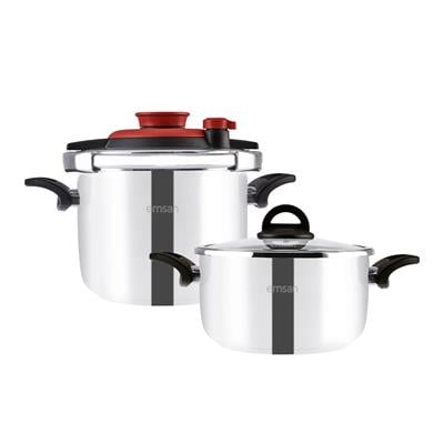 Emsan Vera 4+6 Lt Kırmızı  Düdüklü