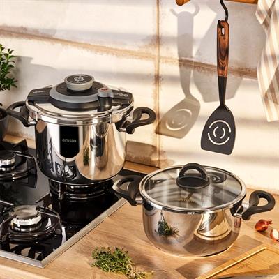 Emsan Vera 4+6 Lt Siyah  Düdüklü