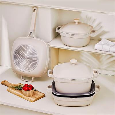 Emsan White Stone 7 Parça Tencere Seti