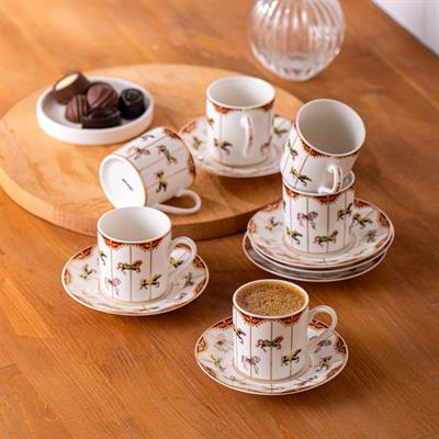 Emsan Atlıkarınca 6 Kişilik Kahve Fincan Takımı 80ml