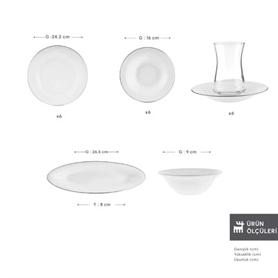 Karaca Fıne Pearl New Fame Platın 26 Parça Kahvaltı Seti
