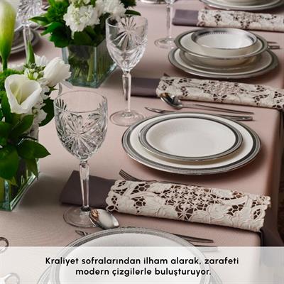 Karaca Royal Bone Kate 55 Prç Ym, Platın