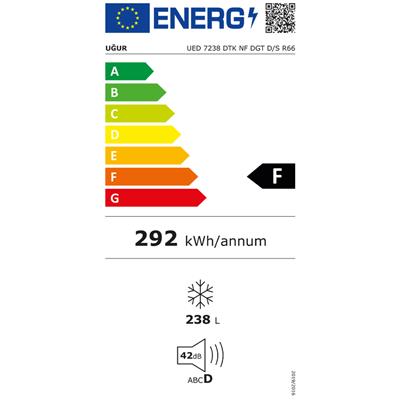 Uğur Ued 7238 Dtk Nf Dgt D/s R65 7 Çekmeceli 238lt No Frost Dikey Derin Dondurucu