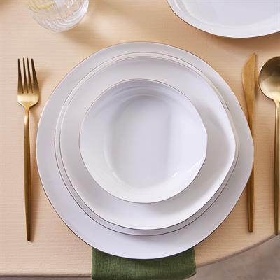 Karaca Stream Bone Yakamoz Gold 59 Parça Yemek Takımı