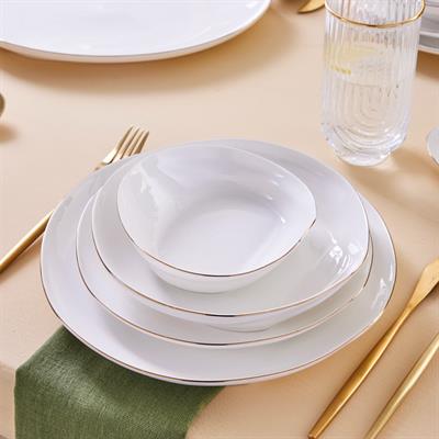 Karaca Stream Bone Yakamoz Gold 59 Parça Yemek Takımı