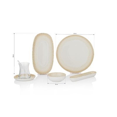 Schafer 1s4234-02001-bej01 Lora Kahvaltı Takımı 32 Prç Bej