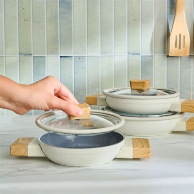 Karaca Swıss Crystal Creamy Wood 6 Parça  Sahan Seti
