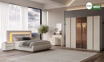 Marcastil Nefes Yatak Odası Başlıklı MDF