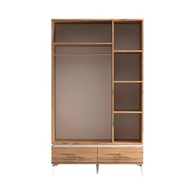 Levent Carina 3 Kapılı 2 Çekmeceli Dolap Atlantik Çam Beyaz