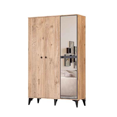 Levent Tire 3 Kapılı Dolap Atlantik Çam Siyah