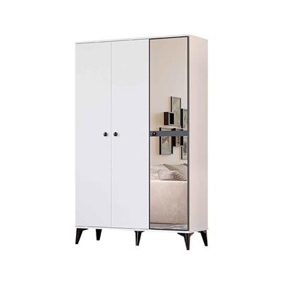 Levent Tire 3 Kapılı Dolap Dolap Beyaz