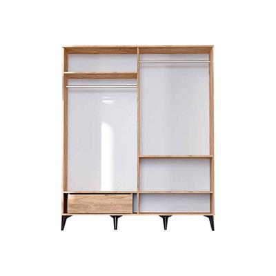 Levent Tire 4 Kapılı Dolapatlantik Çam Siyah