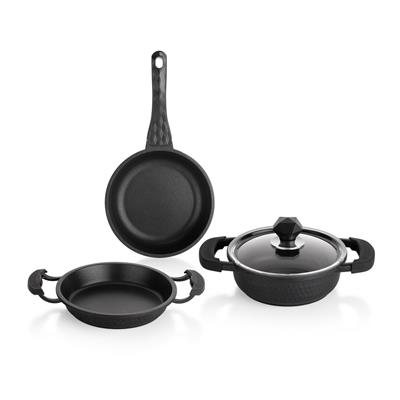 Schafer 1s0827-20003-sıy01 Crytal Döküm Mini Aile Seti 4 Parça Siyah