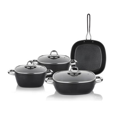 Schafer 1s2404-22005-siy01 Gastronomie Master Y.y Tencere Seti İnd 7 Prç Siyah