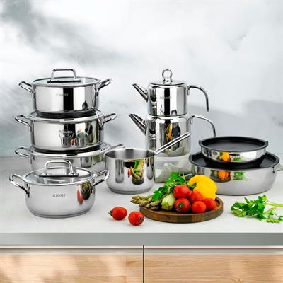Schafer 1s2445-29001-ınx01 Grande Mia Çelik Çeyiz Seti 16 Parça İnox