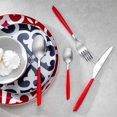 Schafer 1s4657-11001-kmz01 Mona 24 Parça Çatal Kaşık Bıçak Takımı Kırmızı