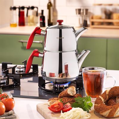 Schafer 1s6007-15001-kmz01 Rot Orta Boyu Çaydanlık Takımı 3 Prç Kırmızı