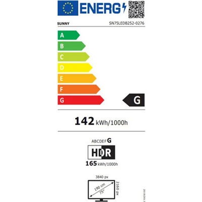 Sunny Sn75ledb252-0276 75 Inc 190 Ekran Uhd Webos Smart Led Tv