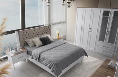 Vize Alsara  Çift Kişilik Başlıklı   Bazalı Karyola