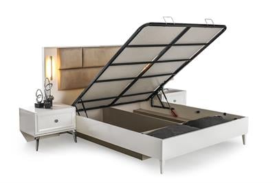 Vize Viyana Çift Kişilik Başlıklı  Bazalı Karyola