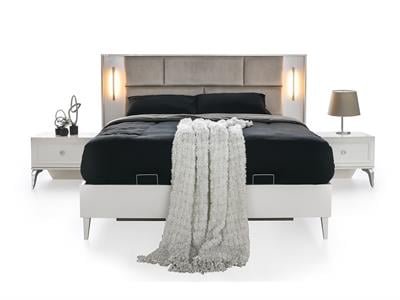 Vize Viyana Çift Kişilik Başlıklı  Bazalı Karyola