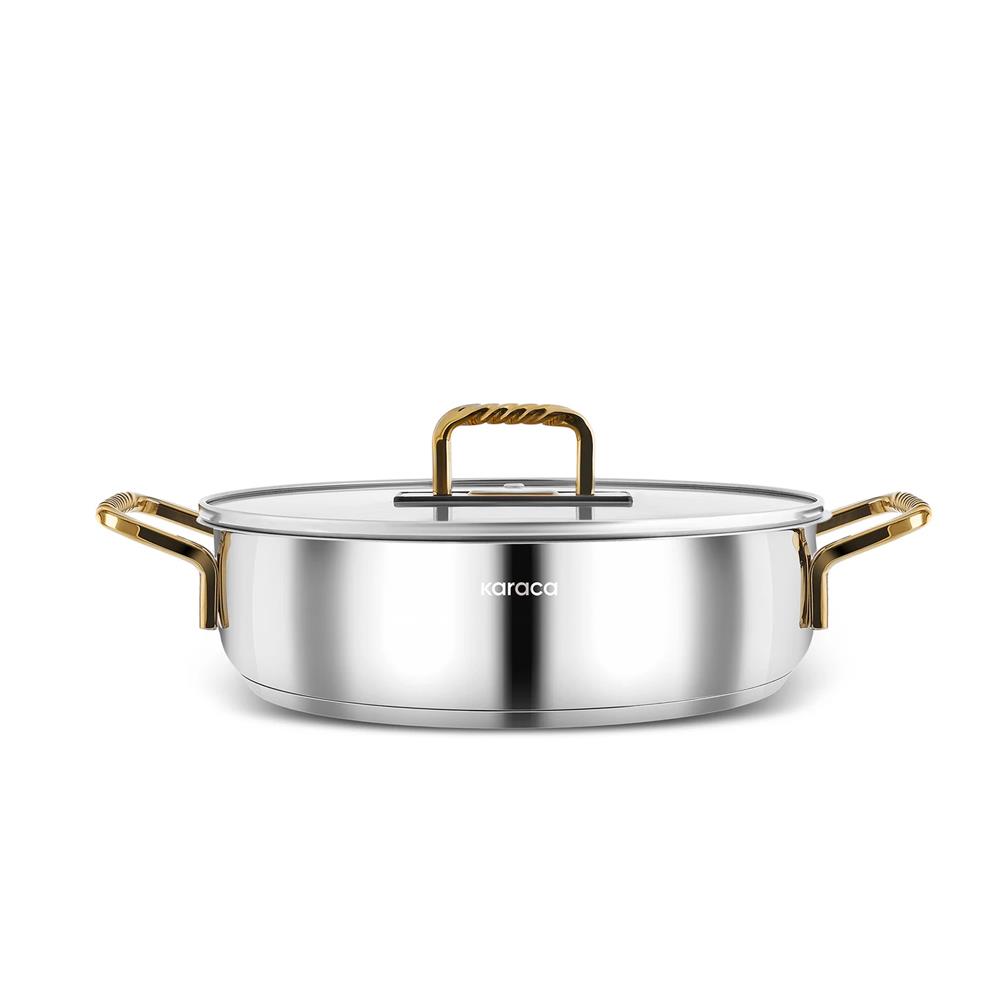 Karaca Maçka Karnıyarık Çelık Tencere Gold 26 Cm