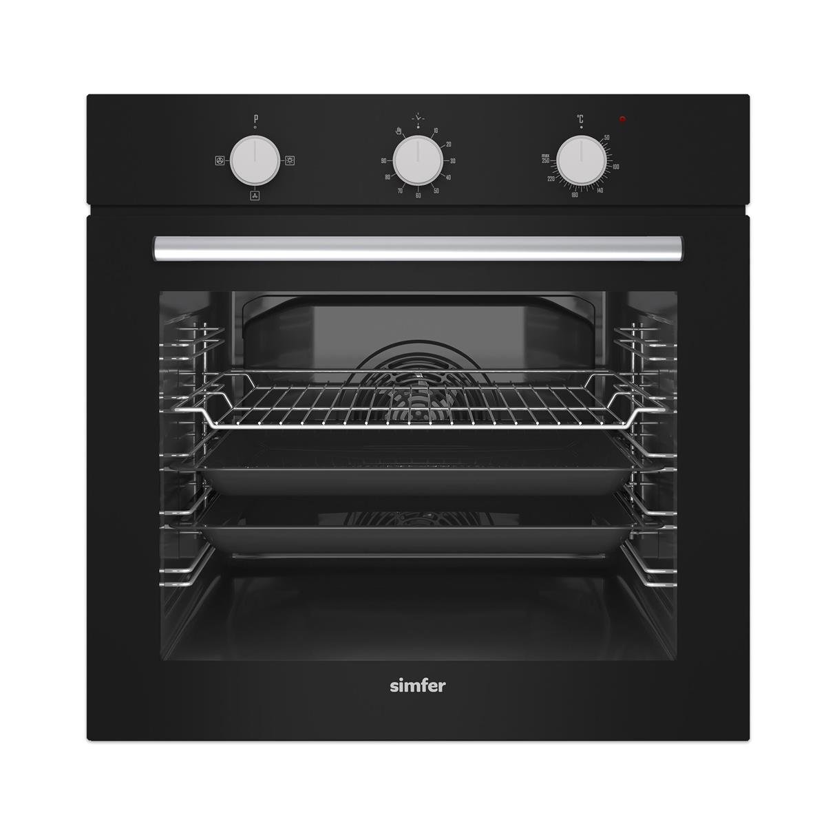Simfer 8201 Siyah Mekanik 4 Fonksiyon Ankastre Fırın - Esme Avm
