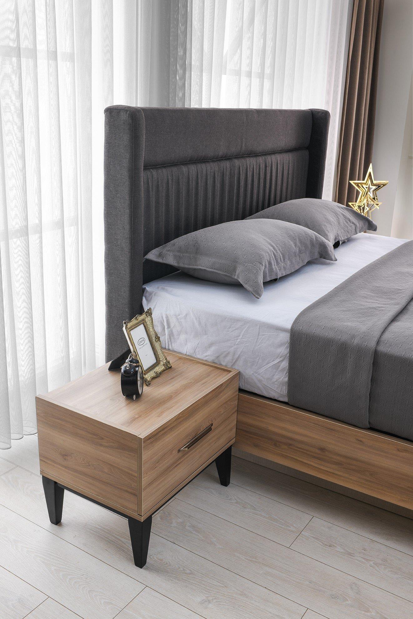 Vize Zen Çift Kişilik Başlıklı Bazalı Karyola