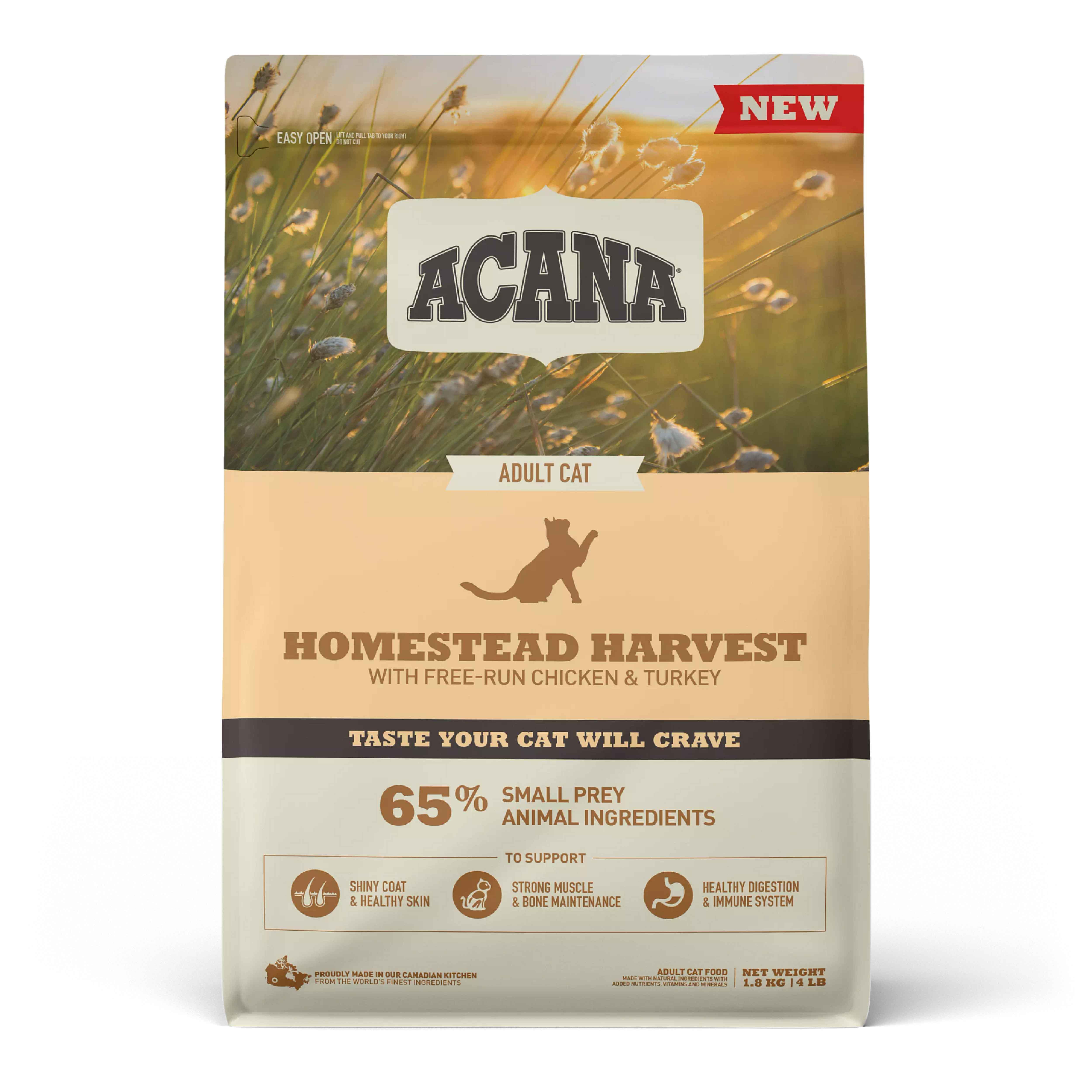 Acana Homestead Harvest Tavuklu ve Hindili Yetişkin Kedi Maması 1.8 Kg