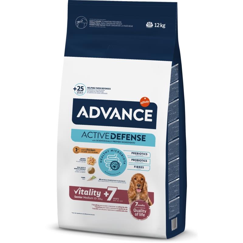 Advance Dog Medium Senior Tavuklu Orta Irk Yaşlı Köpek Maması 12 Kg
