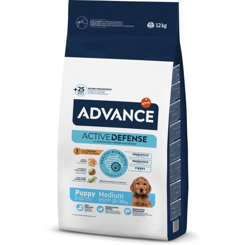 Advance Dog Puppy Protect Medium Tavuklu Orta Irk Yavru Köpek Maması 12 Kg