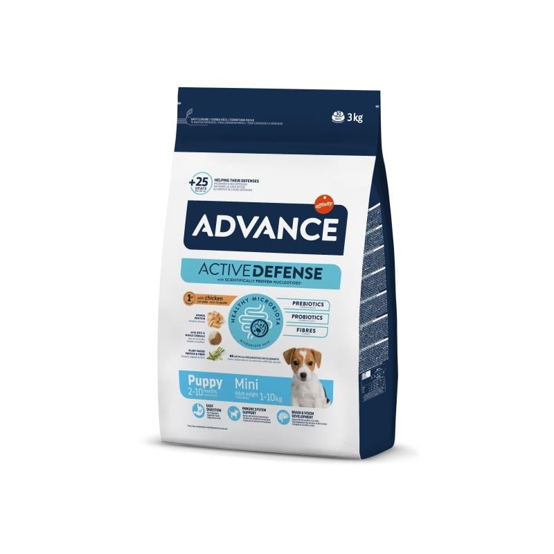 Advance Dog Puppy Protect Mini Tavuklu Küçük Irk Yavru Köpek Maması 3 Kg