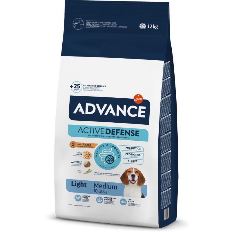 Advance Light Tavuklu ve Pirinçli Orta Irk Yetişkin Köpek Maması 12 Kg