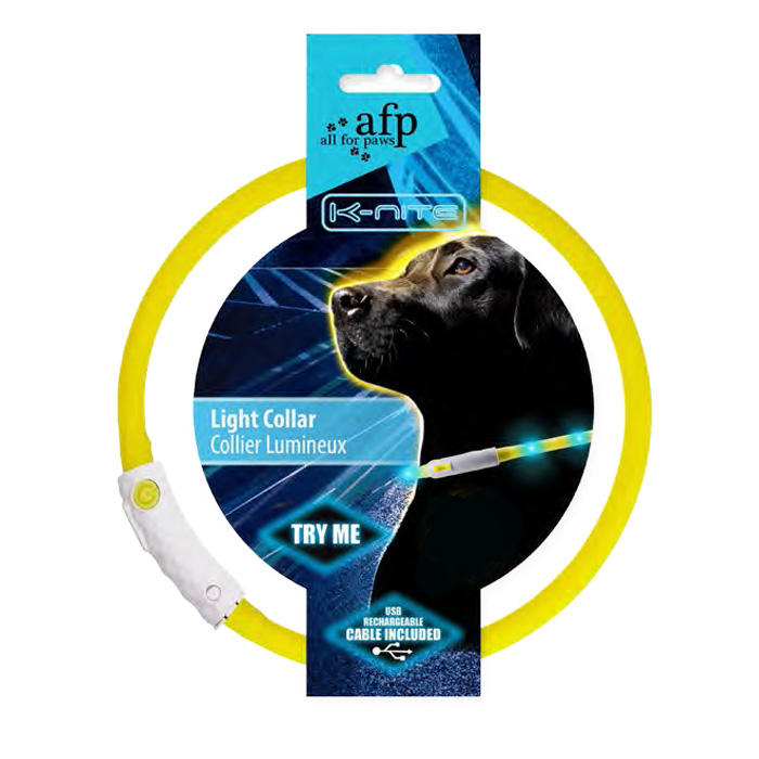 Afp K-Nite Işıklı Köpek Tasması L 28x28x2 Cm