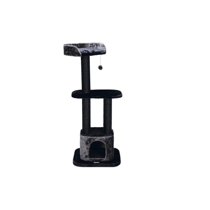 Beeztees Kule Kedi Tırmalama Direği Siyah & Gri 50x50x120 Cm