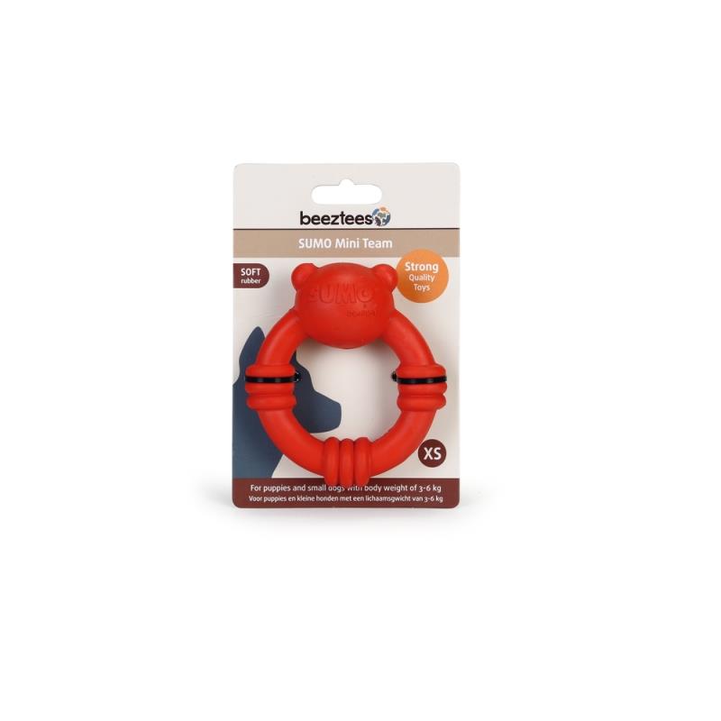 Beeztees Sumo Mini Dental Köpek Oyuncağı Kırmızı 9,5x10 Cm