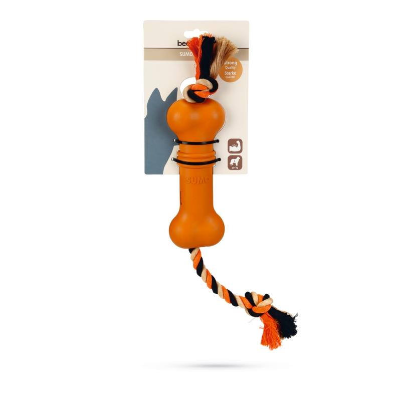 Beeztees Sumo Mini Diş Bakımı Köpek Oyuncağı Turuncu 20x6x11 Cm