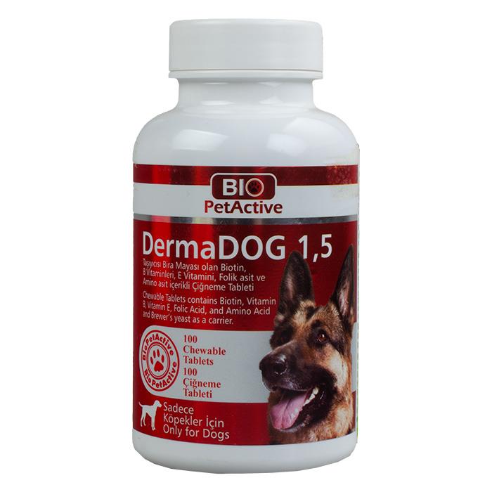 Bio PetActive Dermadog Büyük Irk Köpekler İçin Sarımsaklı Maya Tablet 150 Gr (100 Tablet)