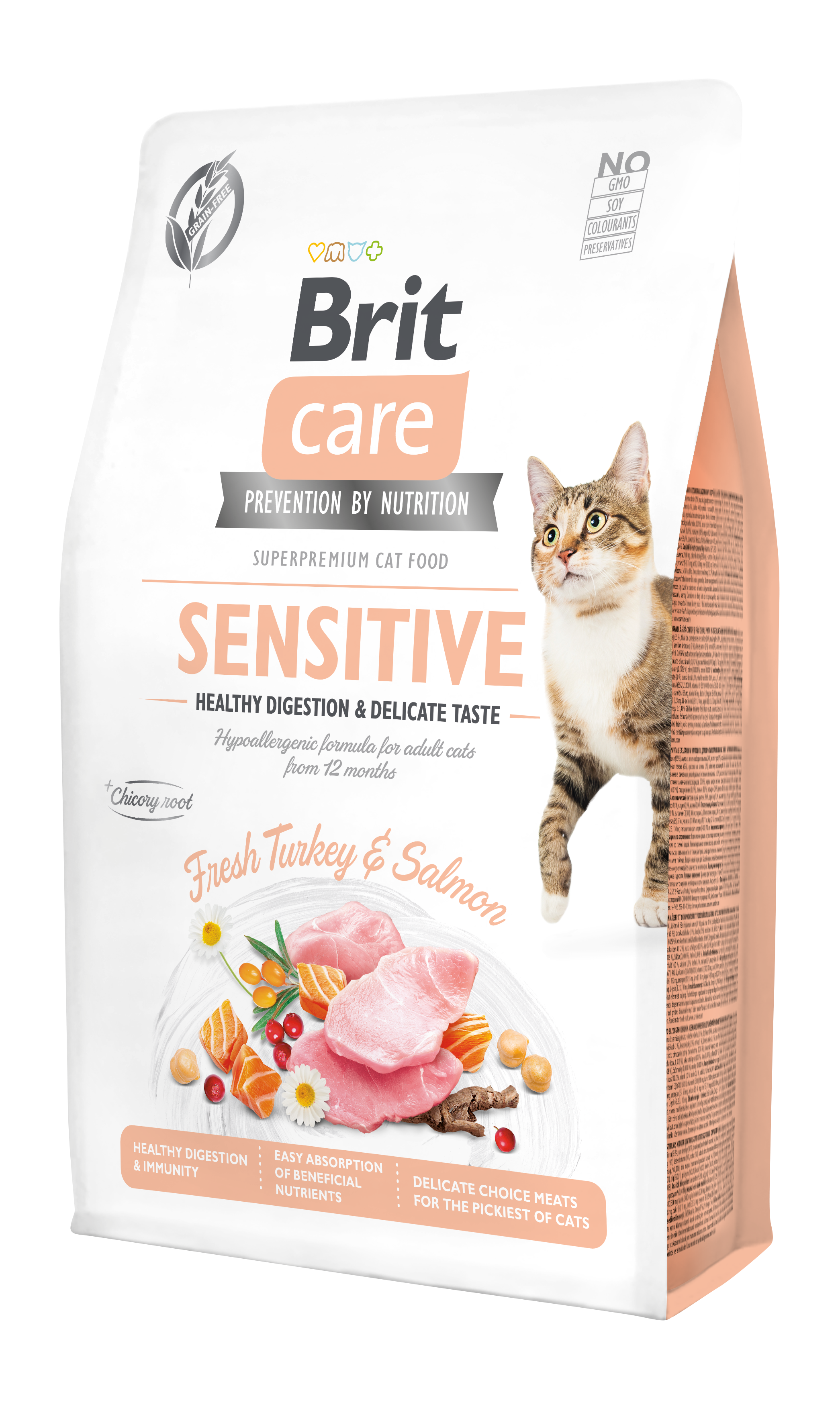 Brit Care Sensitive Sindirim Sistemi Destekleyici Tahılsız Yetişkin Kedi Maması 2 Kg