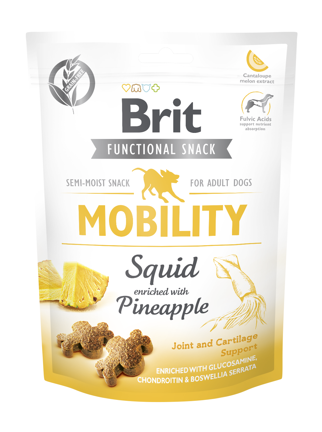 Brit Mobility Ananas ve Kalamarlı Köpek Ödülü 150 Gr