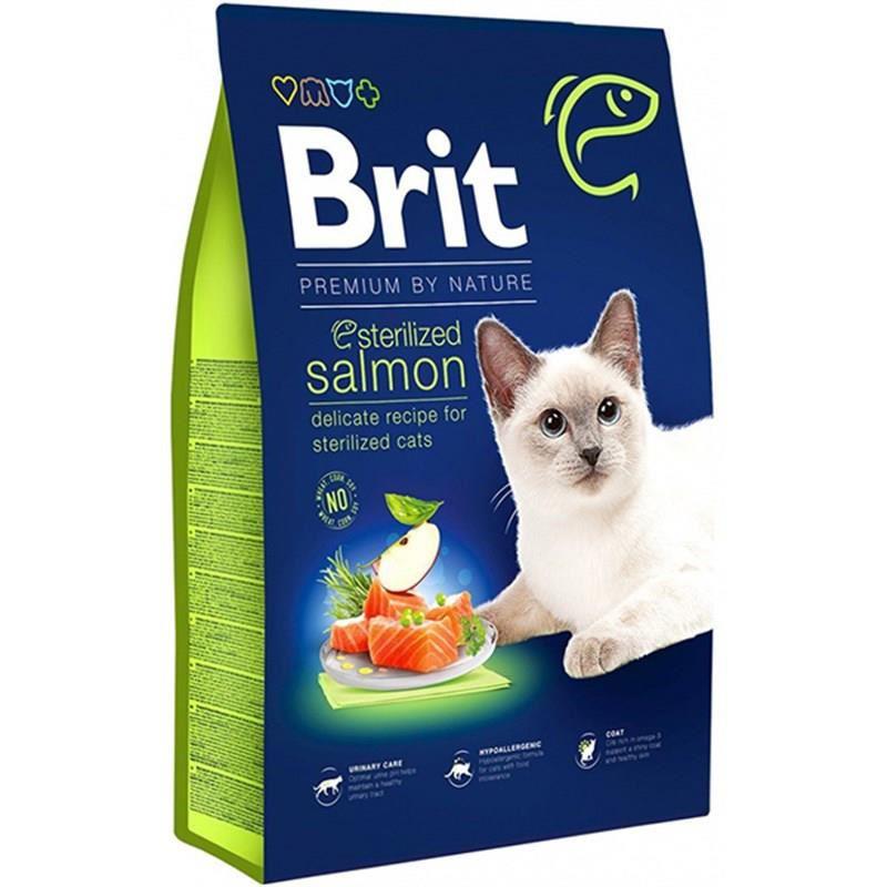 Brit Premium By Nature Somonlu Kısırlaştırılmış Kedi Maması 8 Kg
