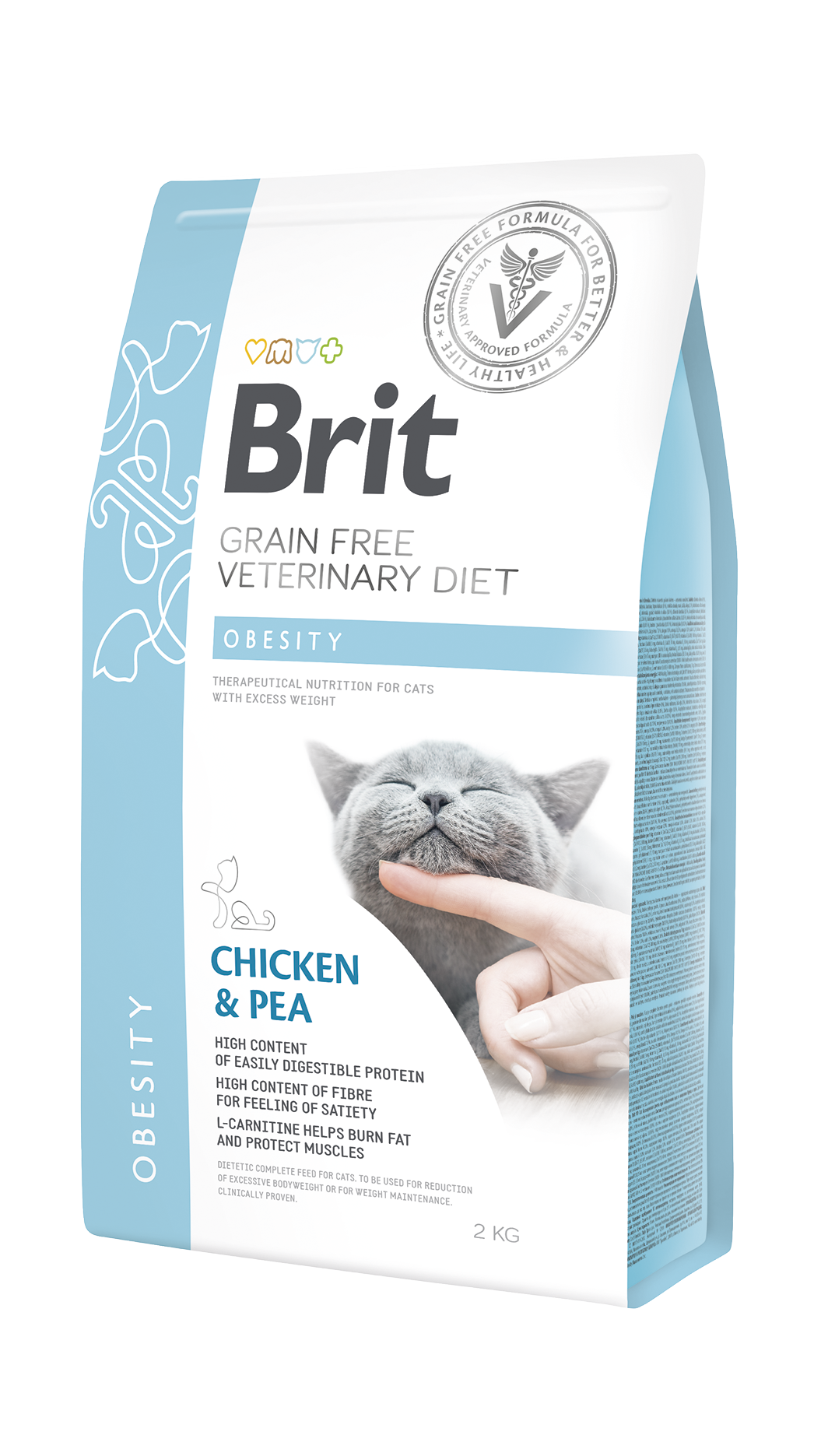 Brit Veterinary Diet Obesity Kilo Kontrolü İçin Tavuklu Tahılsız Kedi Maması 2 Kg