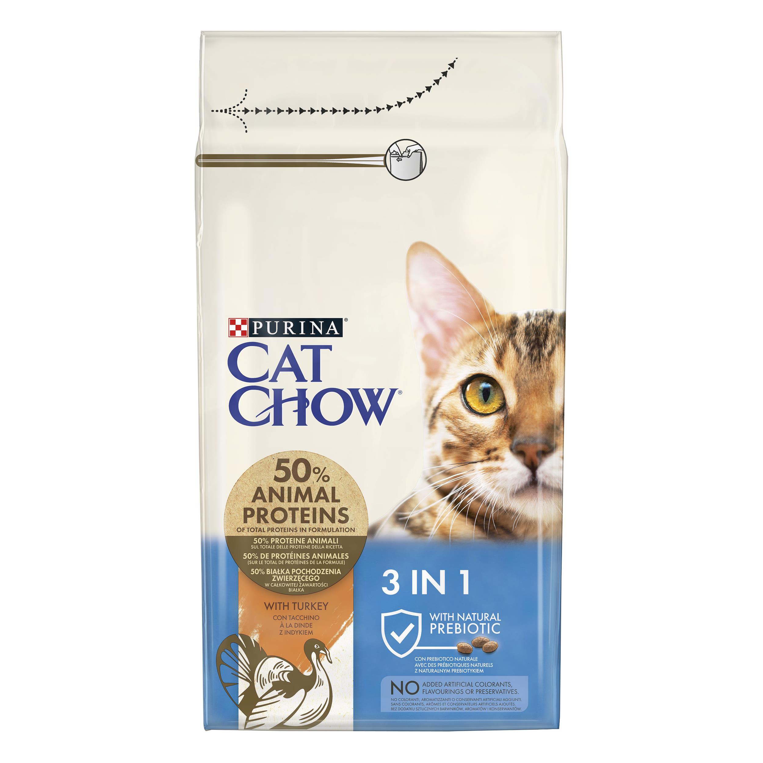 Cat Chow 3 in 1 Hindili Yetişkin Kedi Maması 1.5 Kg